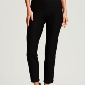 Eileen Fisher Black Twill Ankle Pant Slim Straight Size 6